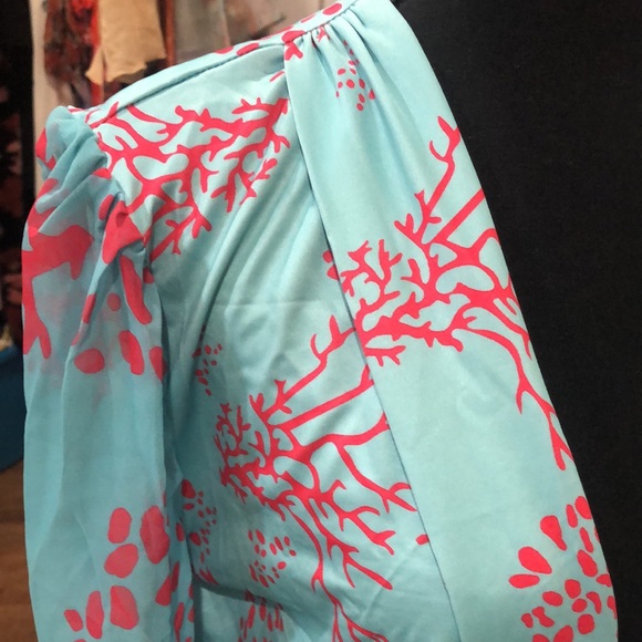 Aqua Coral Print Jumpsuit - Picture 7 of 7